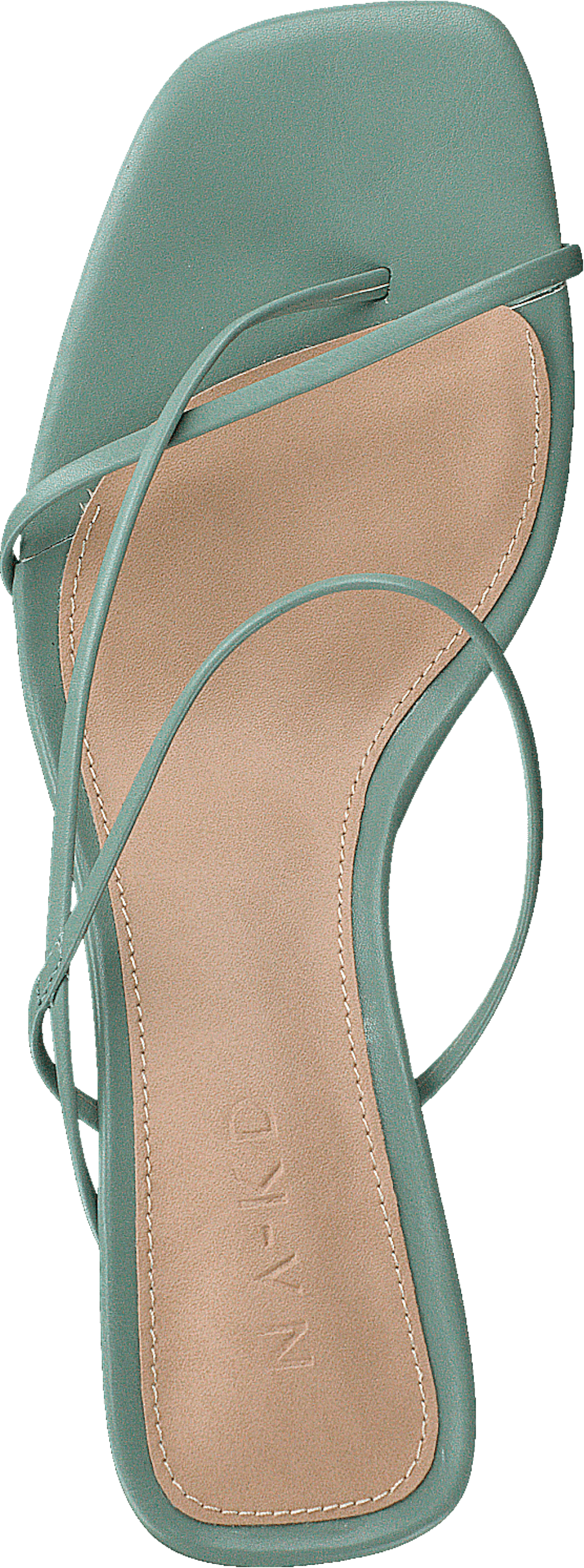 Fine Strappy Block Heel Pastel Green