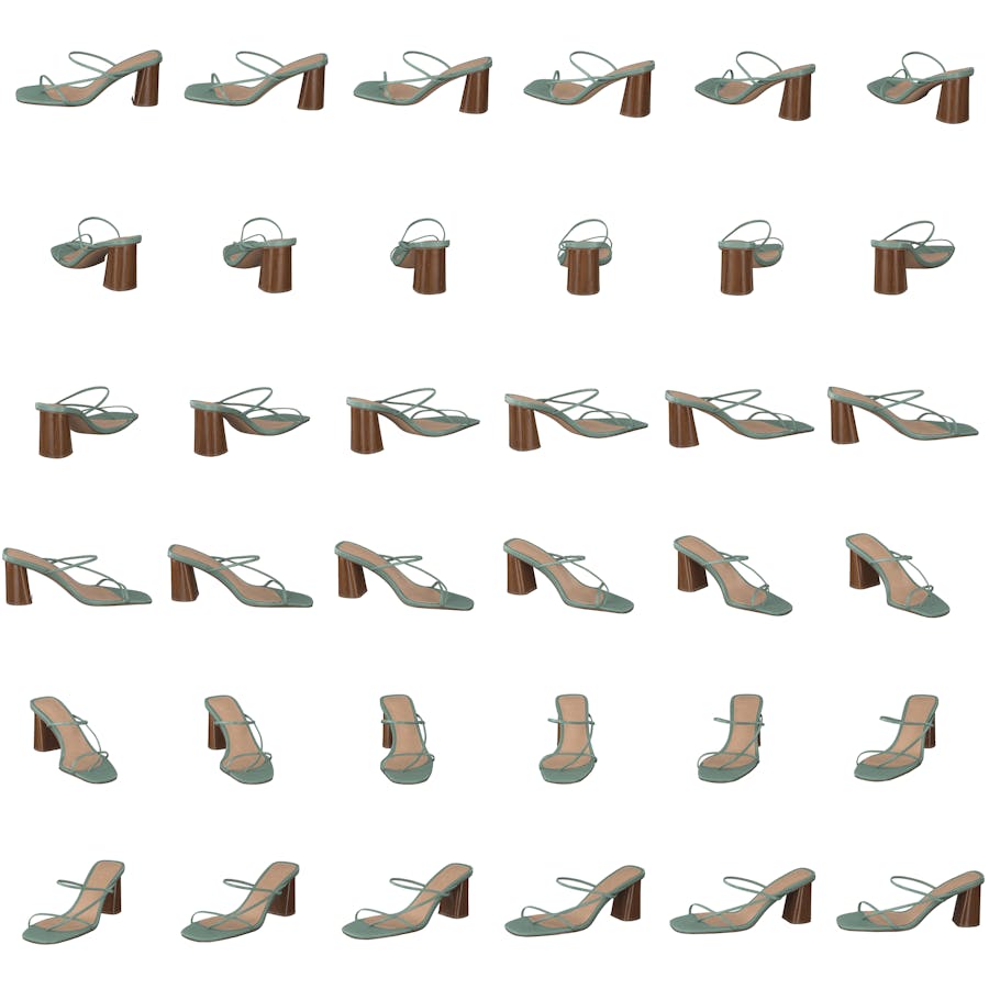 Fine Strappy Block Heel Pastel Green - Bild 8