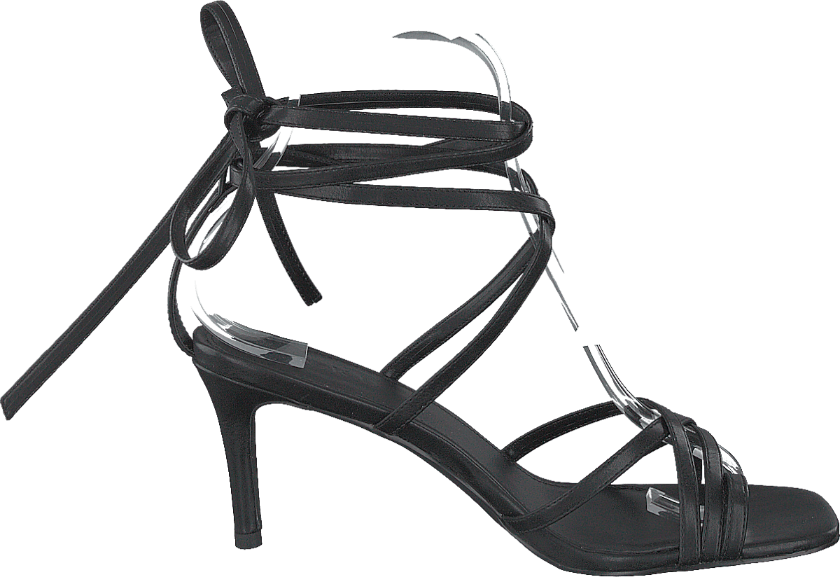 Ankle Strap Stiletto Heels Black