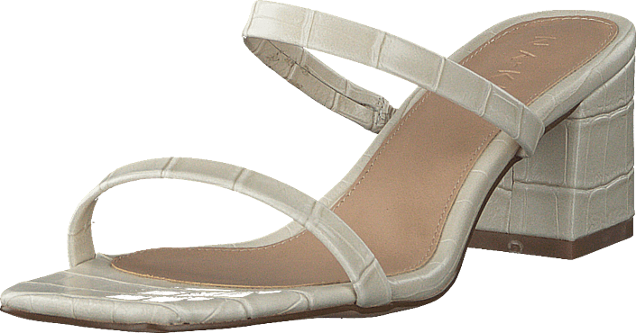 NA-KD - Croc Squared Strap Sandals Offwhite