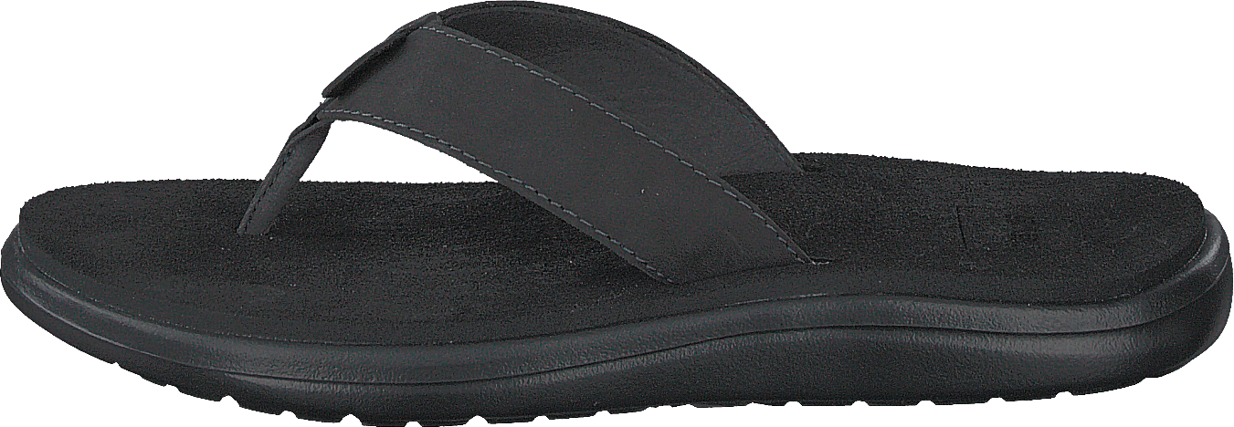 Voya Flip Leather Black, Unisex, Buty, Sandały i Klapki, Klapki, Czarny, EU 37