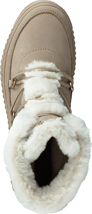 tommy warm lined lace up bootie beige