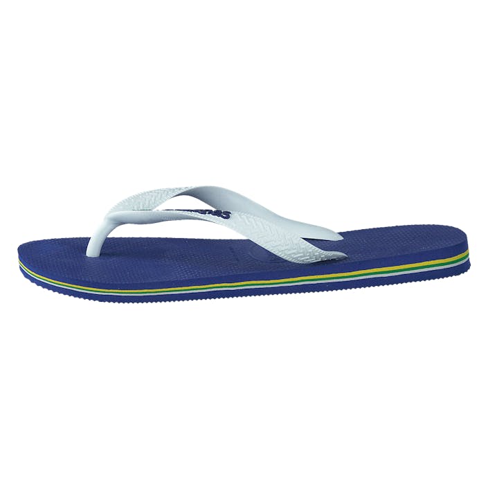 Brasil Logo Marine Blue, Unisex, Shoes, Sandals and Slippers, Flip flops, Blue, UK 11/12