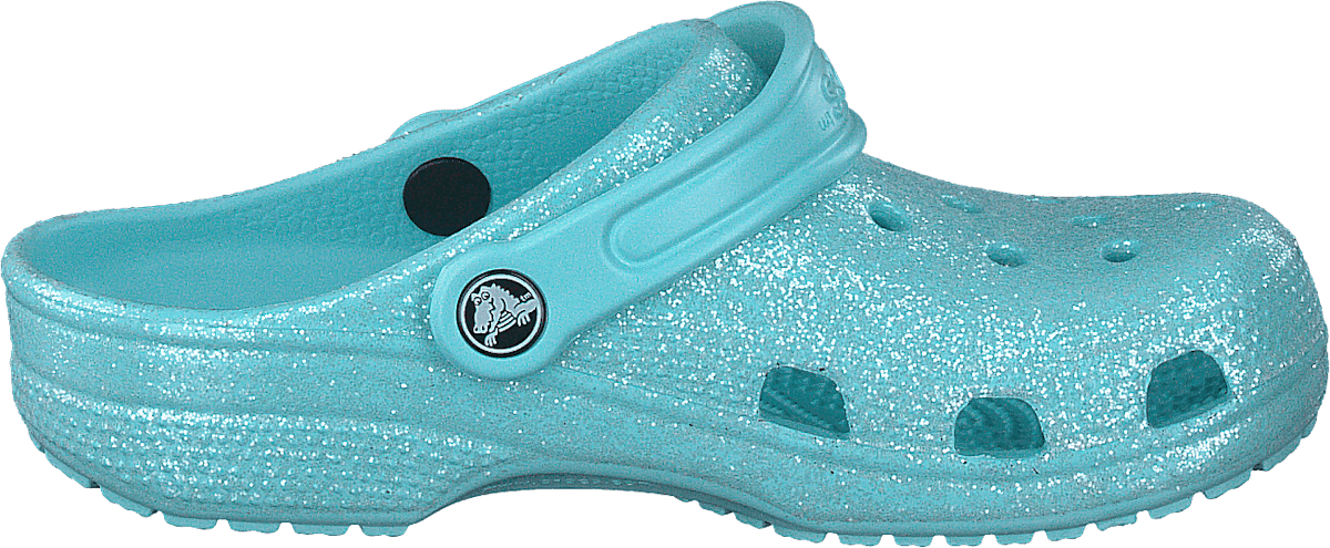 Classic Glitter Clog Kids Ice Blue