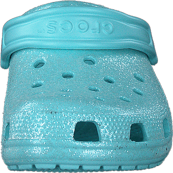 Classic Glitter Clog Kids Ice Blue