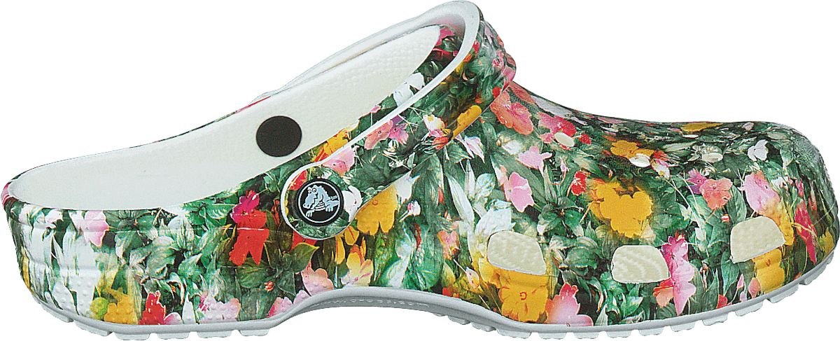 Classic Printed Floral Clog White/multi