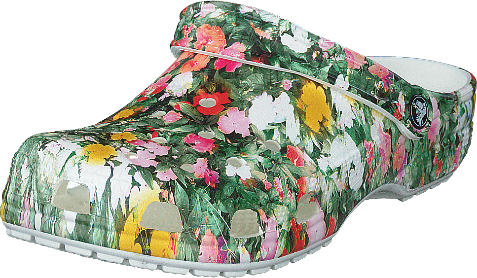 Classic Printed Floral Clog White/multi