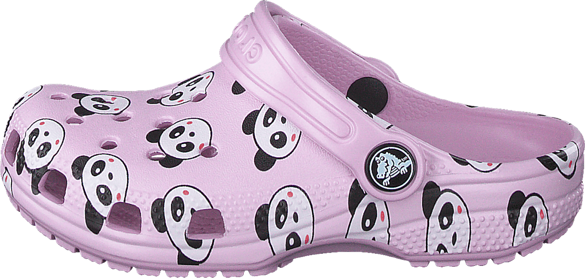 Classic Panda Print Clog Kids Ballerina Pink