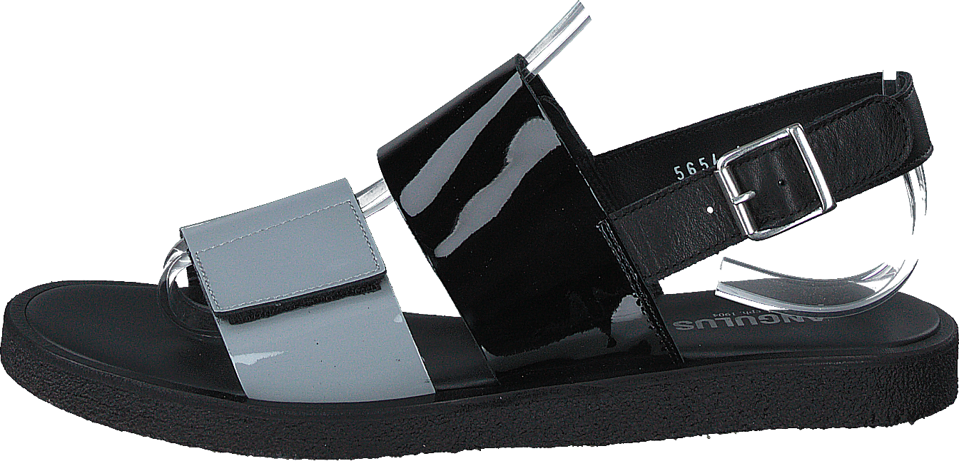 Sandal With Plateau Sole Greyblue/black/black, Female, Schoenen, Sandalen en Sloffen, sandalen, Blauw, EU 40