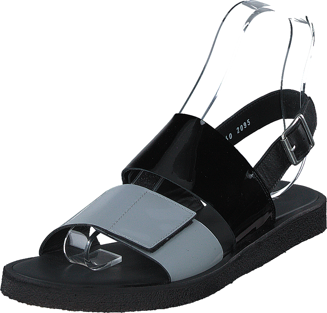 Sandal With Plateau Sole Greyblue/black/black