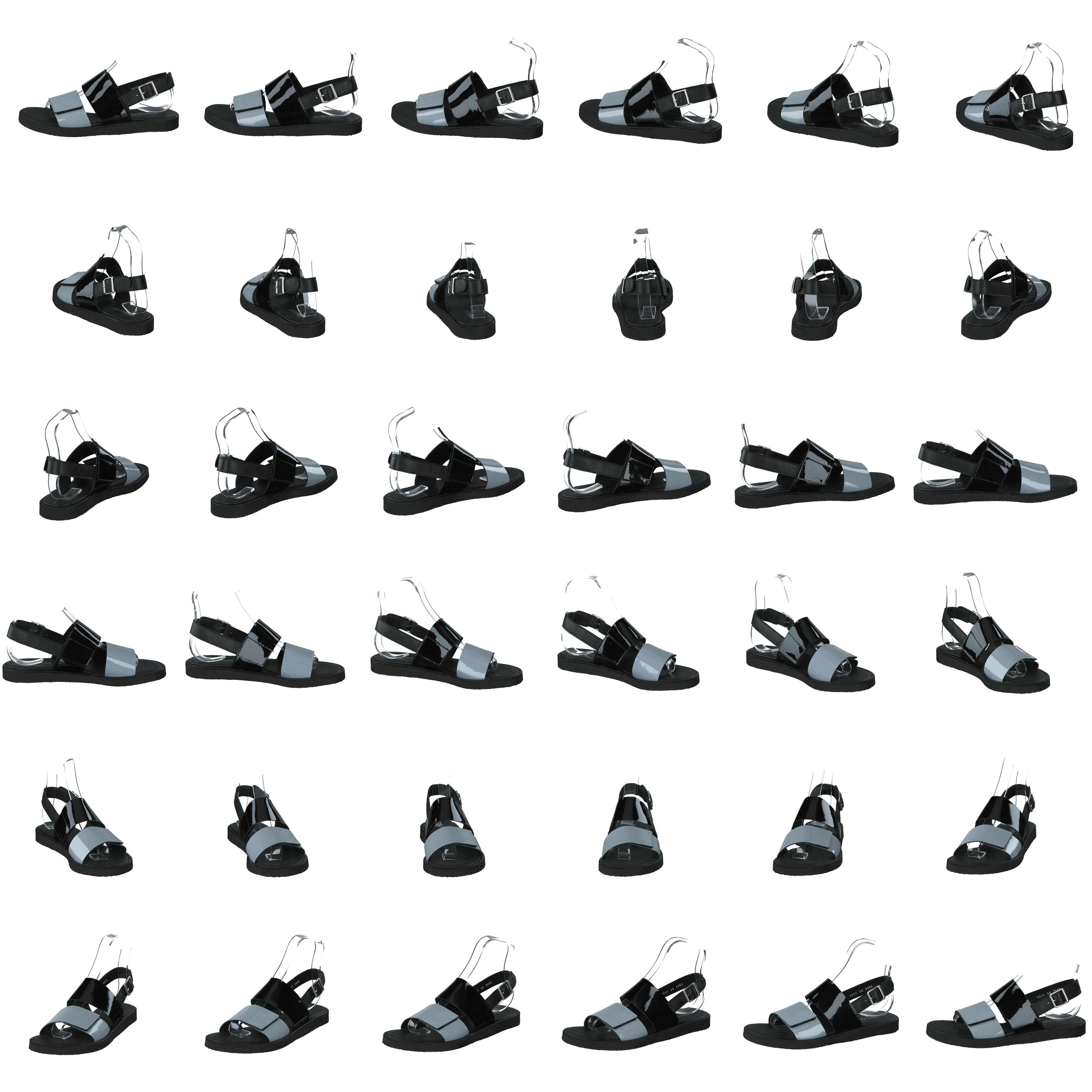 Sandal With Plateau Sole Greyblue/black/black - Bild 8
