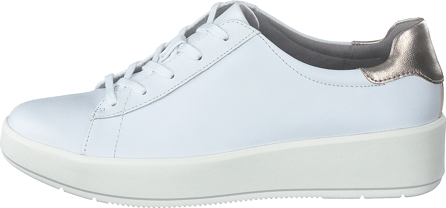 Layton Pace White Leather, Female, Sko, Lave sko, Sneakers, Hvit, EU 38