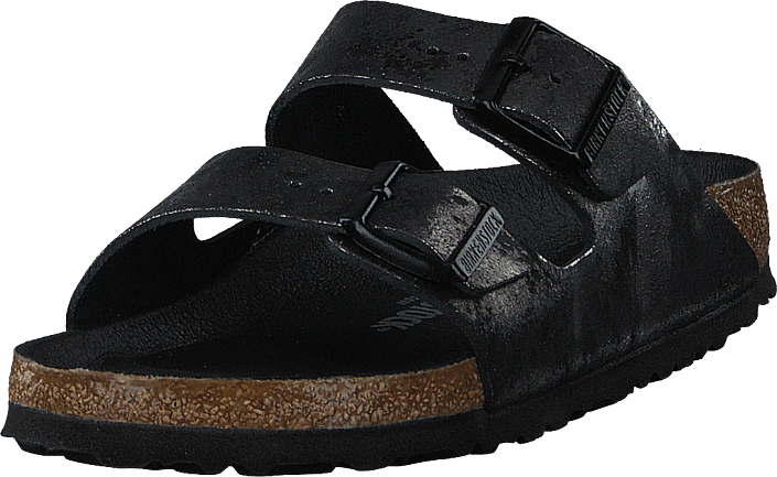 black and silver birkenstocks