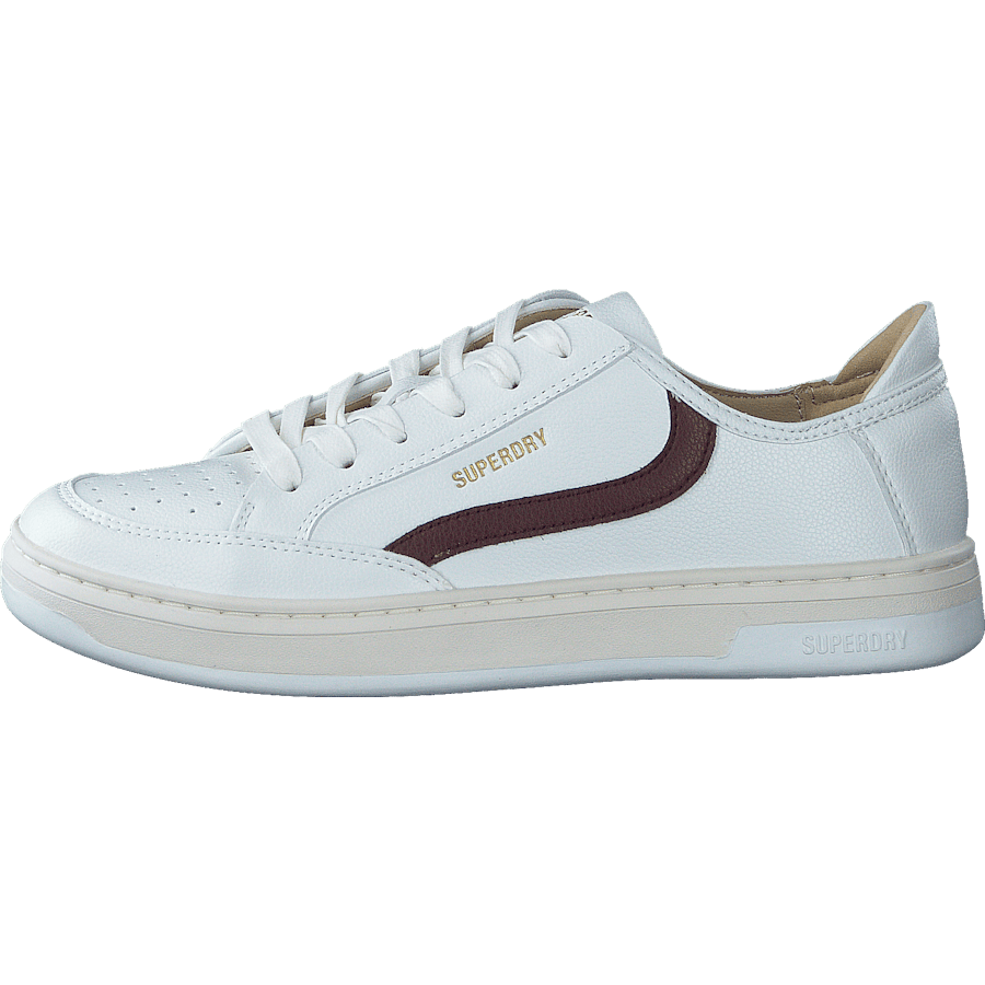 Basket Lux Low Trainer Optic/oxblood