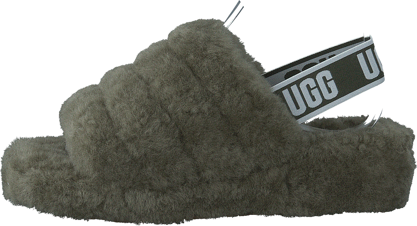 Fluff Yeah Slide Burnt Olive, Female, Scarpe, Sandali e Pantofole, pantofole, Verde, EU 41