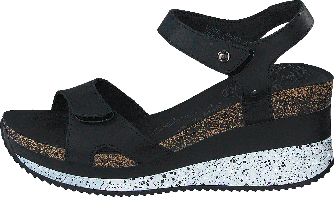 Nica Sport B1 Napa Grass Negro / Black, Female, Skor, Sandaler och Tofflor, sandaler, Svart, EU 37