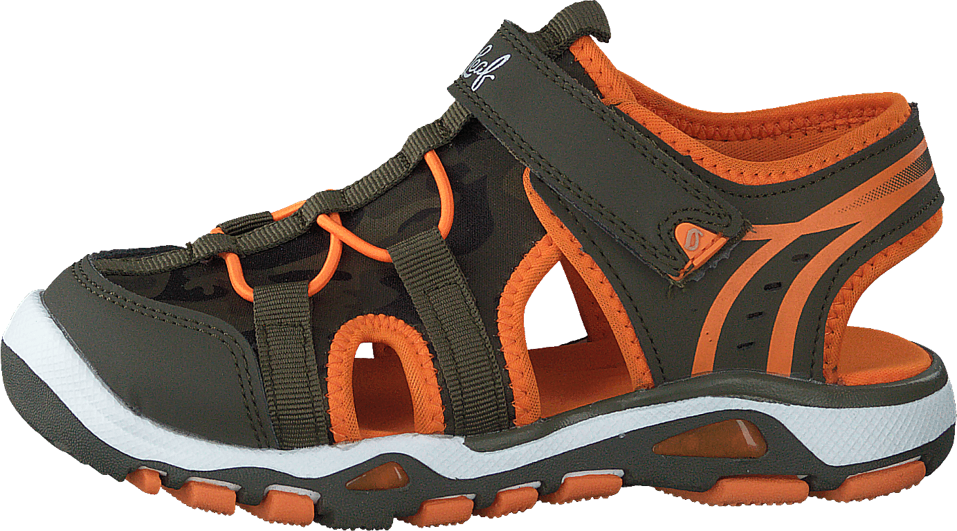 Halmby Khaki/orange, Unisex, Skor, Sandaler och Tofflor, sandaler, Brun, EU 30