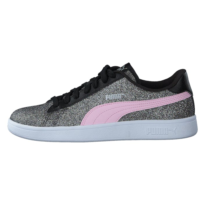 Puma Smash V2 Glitz Glam Jr Black-pinklady, Unisex, Buty, Sneakersy, buty sportowe, Szary, EU 37