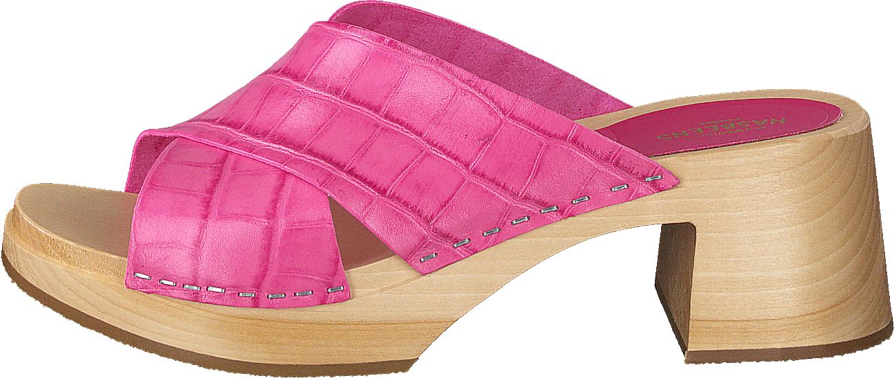 Anette High Hot Pink Croc