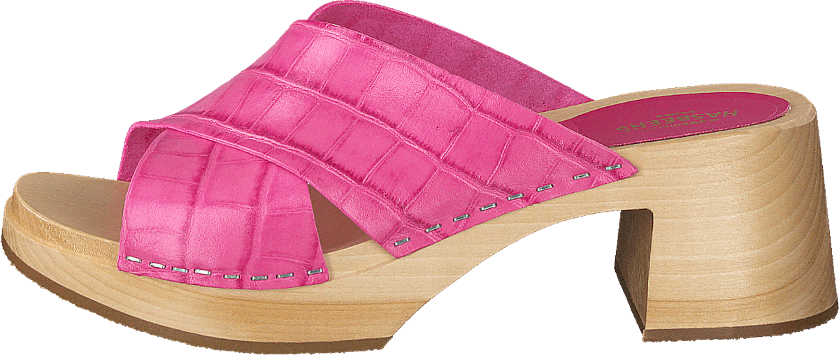 Anette High Hot Pink Croc
