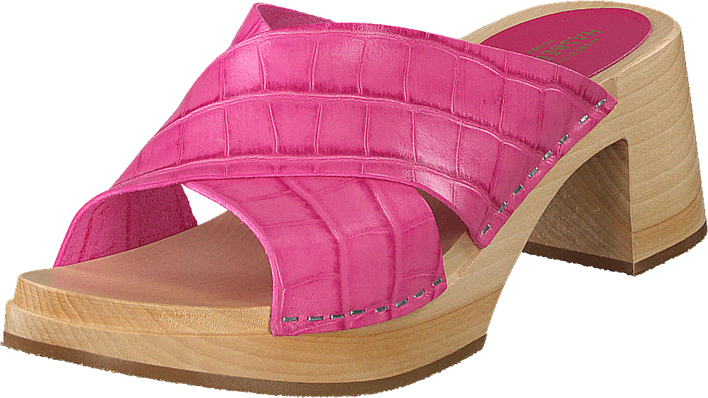 Anette High Hot Pink Croc