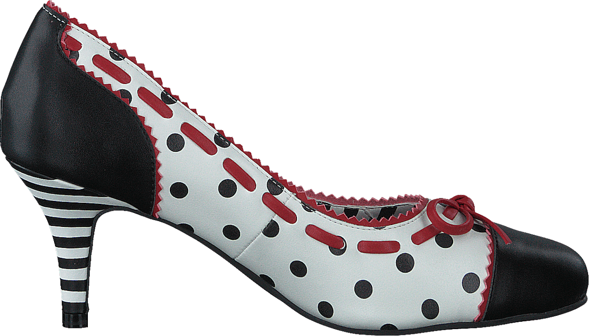 Cherry Fizzy Black/white/red - Dots