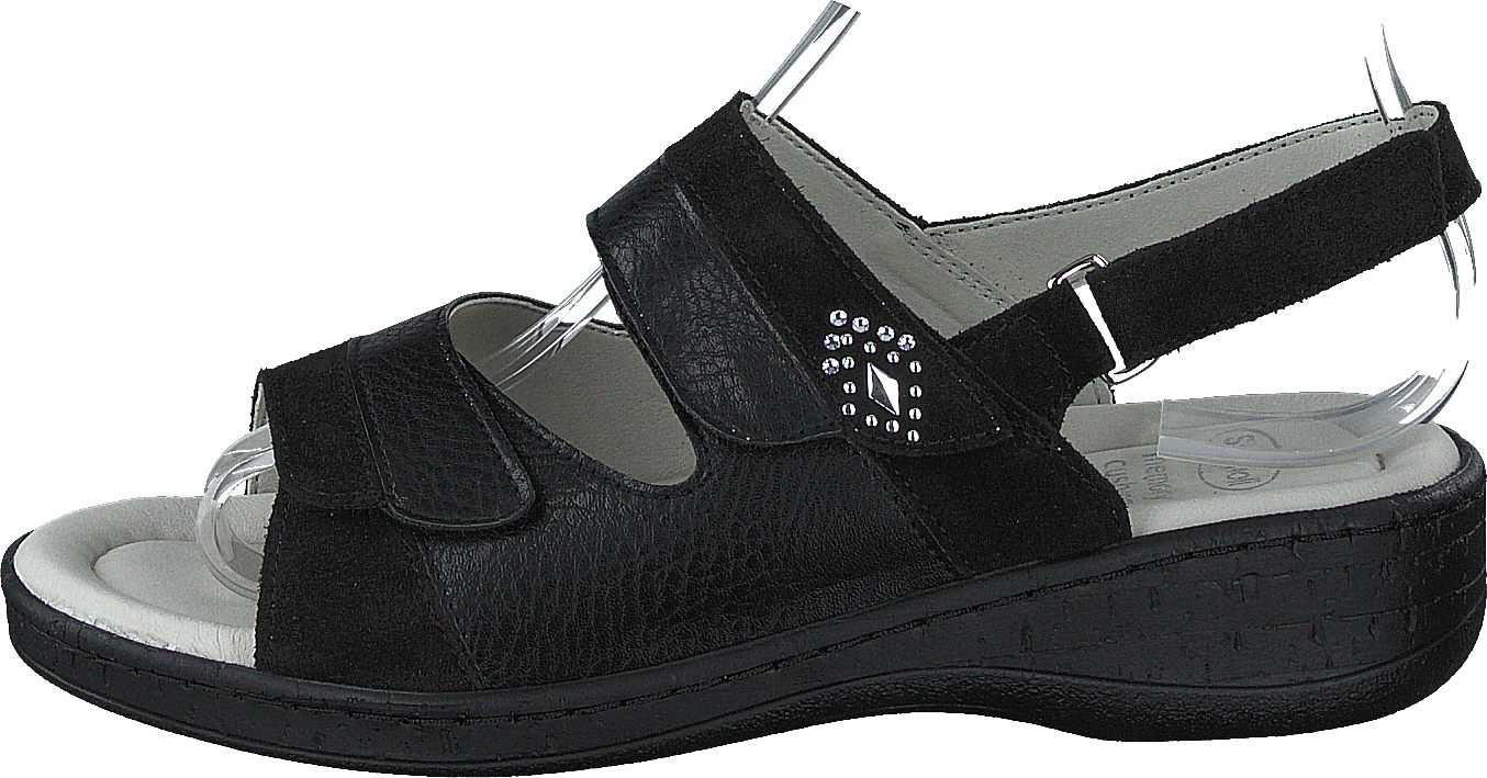 Marinella Sandal Black, Female, Sko, Sandaler og Hjemmesko, sandaler, Sort, EU 38