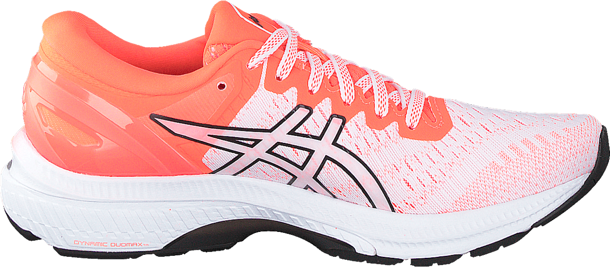 Gel-kayano 27 White/sunrise Red