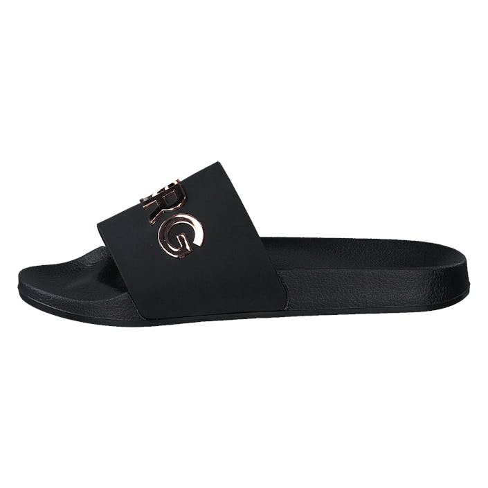 Knox Mild Met W Black-rose Gold, Female, Shoes, Sandals and Slippers, Flip flops, Black, EU 38