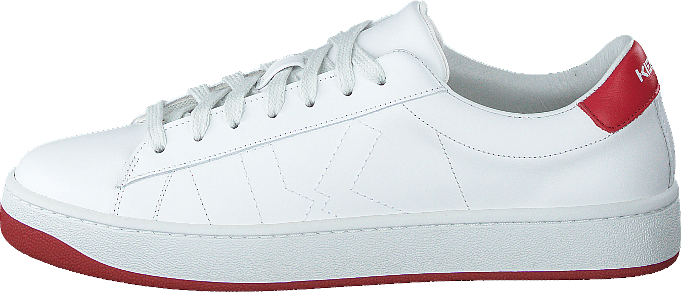 Kourt Lace Up Sneakers Fire, Female, Buty, Sneakersy, Sneakersy, Biały/Czerwony, EU 40