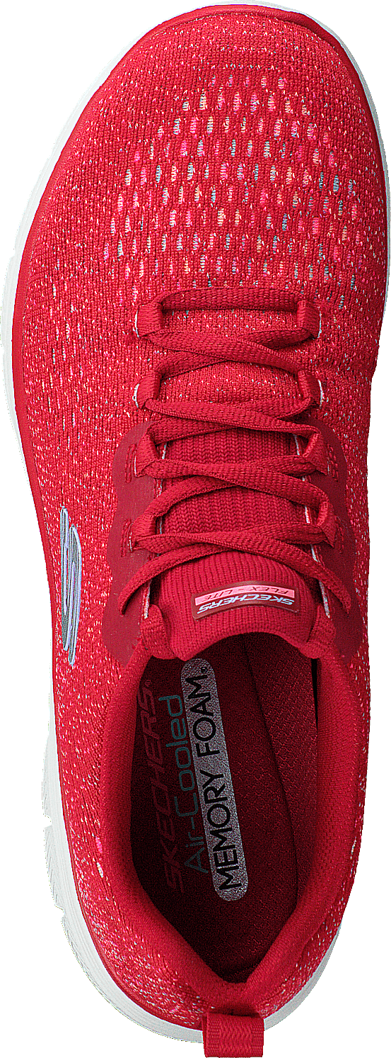 Skechers air cooled memory foam red best sale