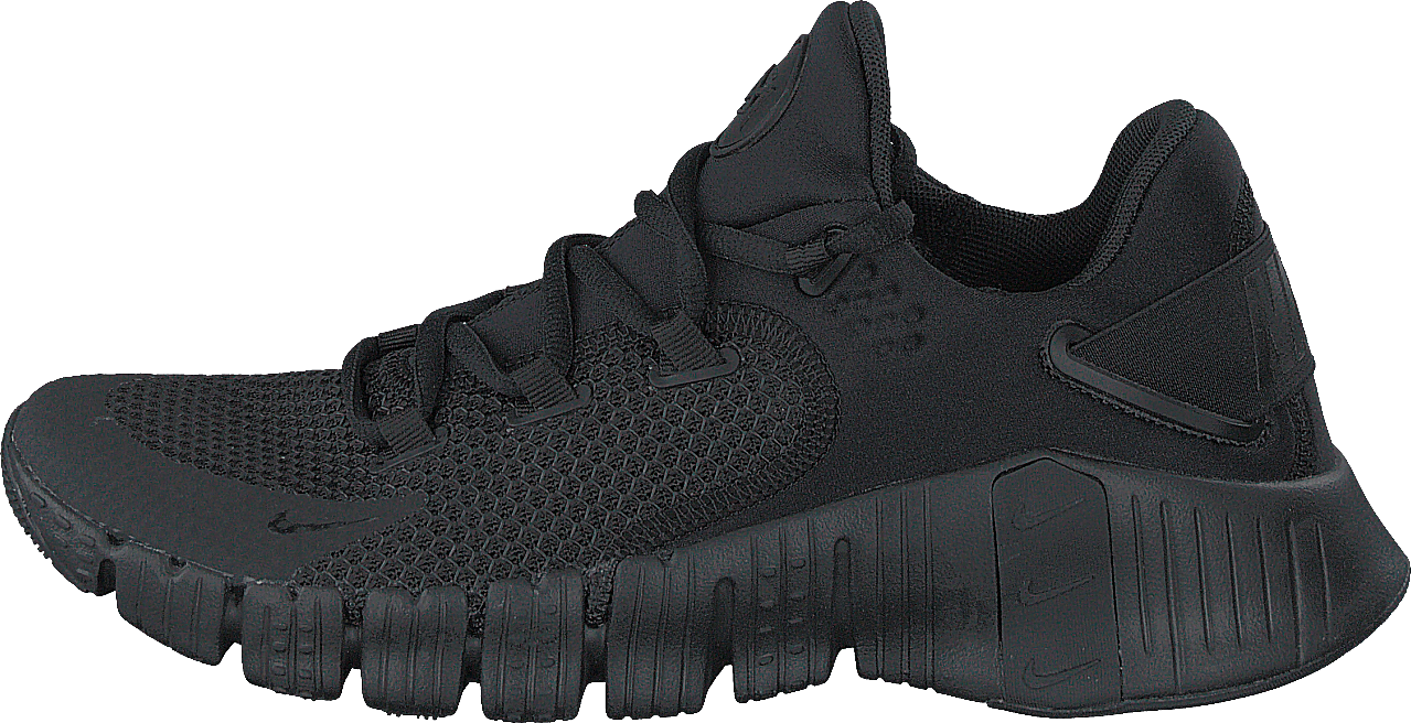 Free Metcon 4 Black/black-volt, Unisex, Shoes, Training shoes, Sneakers, Workout, Black, UK 8