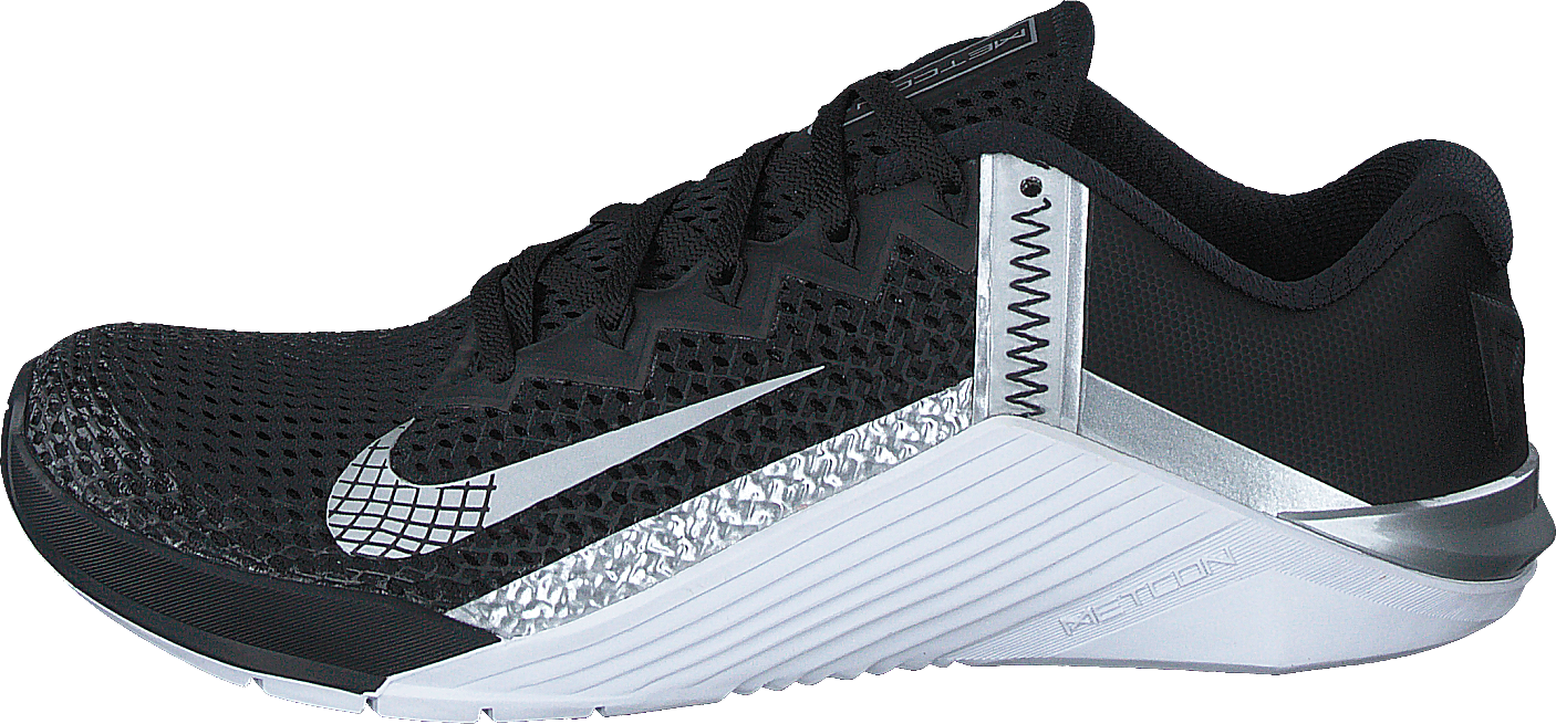 Wmns Metcon 6 Black/metallic Silver-metallic, Female, Skor, Träningsskor, Sneakers, Träning, Svart, EU 40,5
