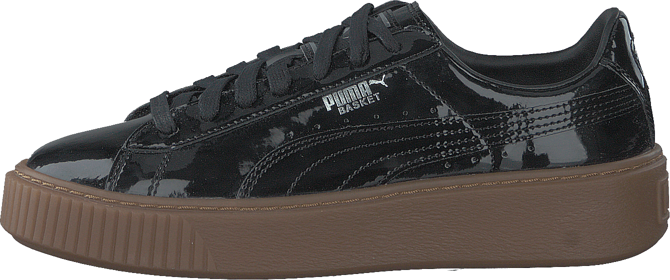 Basket Platform Patent Sneaker Black, Female, Topánky, Tenisky, Tenisky, Hnedá, EU 37,5