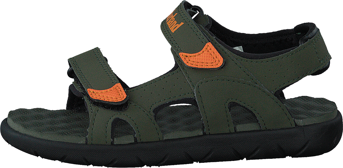 Perkins Row 2-strap Dark Green W Org, Unisex, Skor, Sandaler och Tofflor, sandaler, Grön/Svart, EU 31