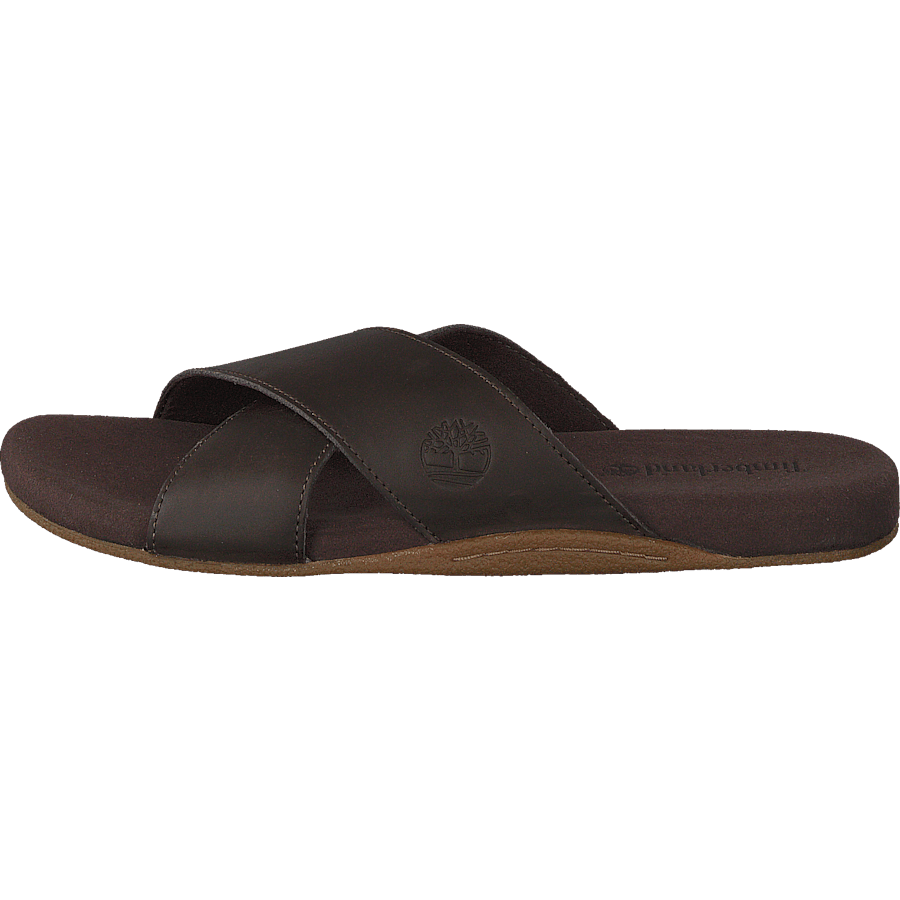 Seatonbay Crossstrapslide Dark Brown Leather