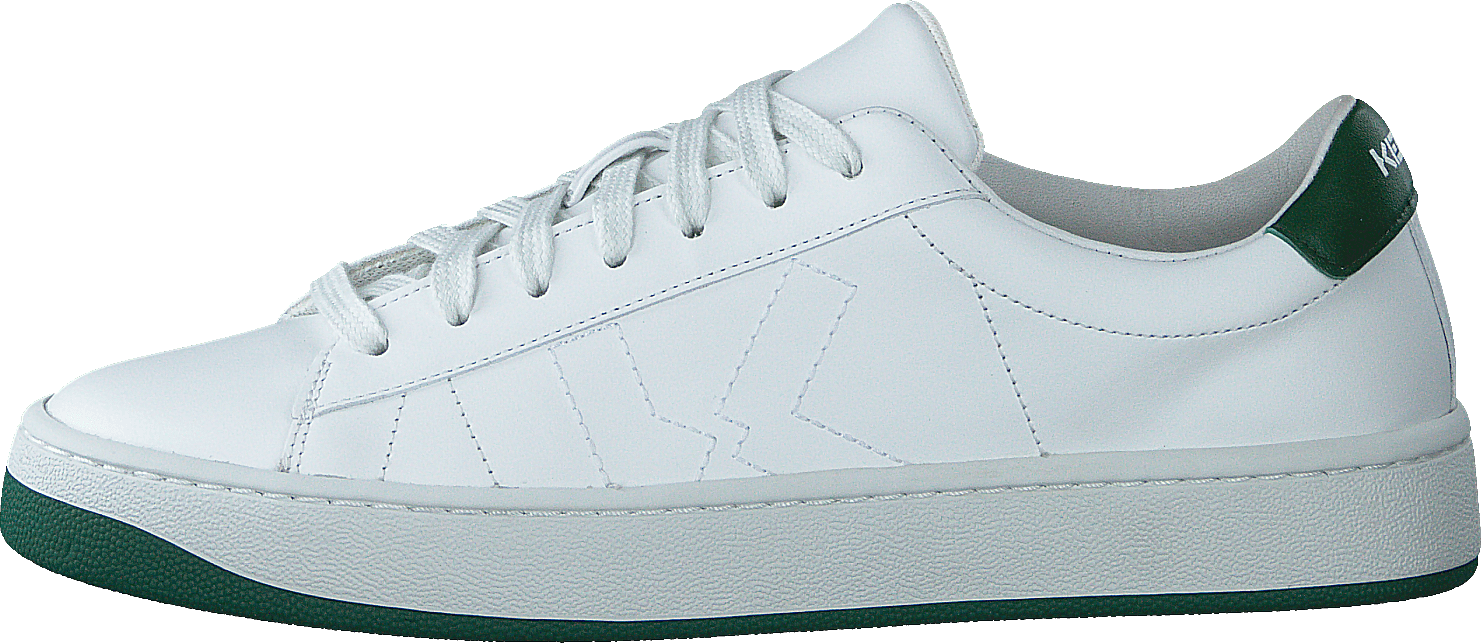 K-logo Lace Up Sneaker Bottle Green, Female, Buty, Sneakersy, Sneakersy, Biały/Zielony, EU 38