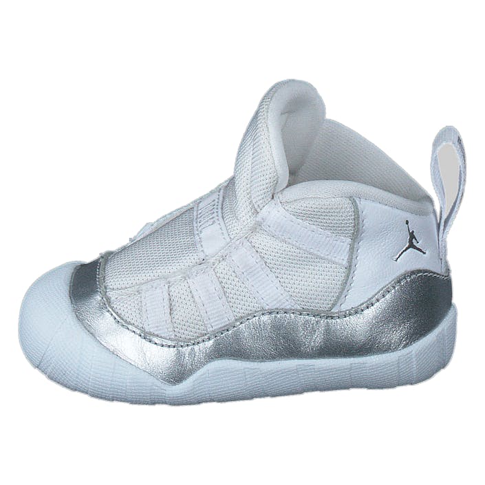 Jordan 11 Crib Bootie Black, Unisex, Schoenen, Sneakers, hoge sneakers, Wit/Zilver, EU 17