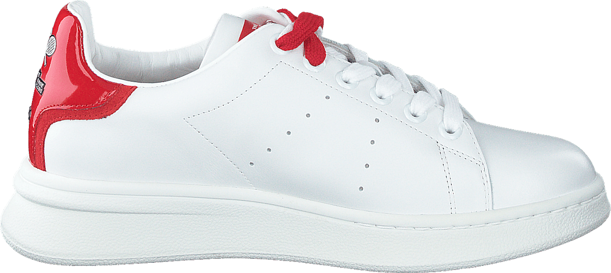 The Tennis Shoe White-red