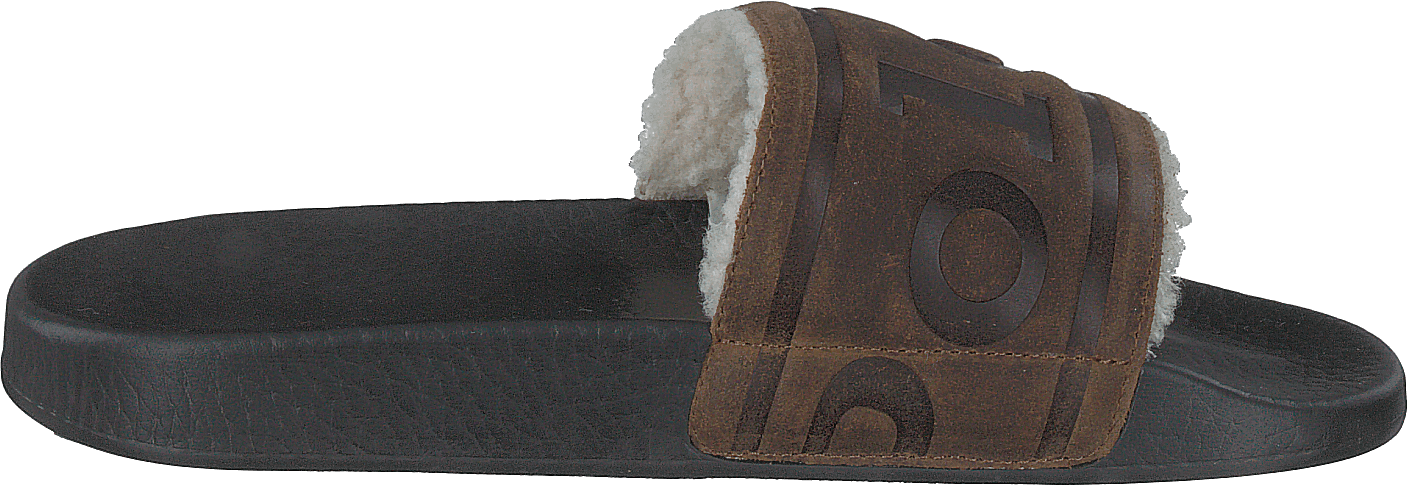 Faux-Shearling–Lined Suede Slide Snuff - Bild 2