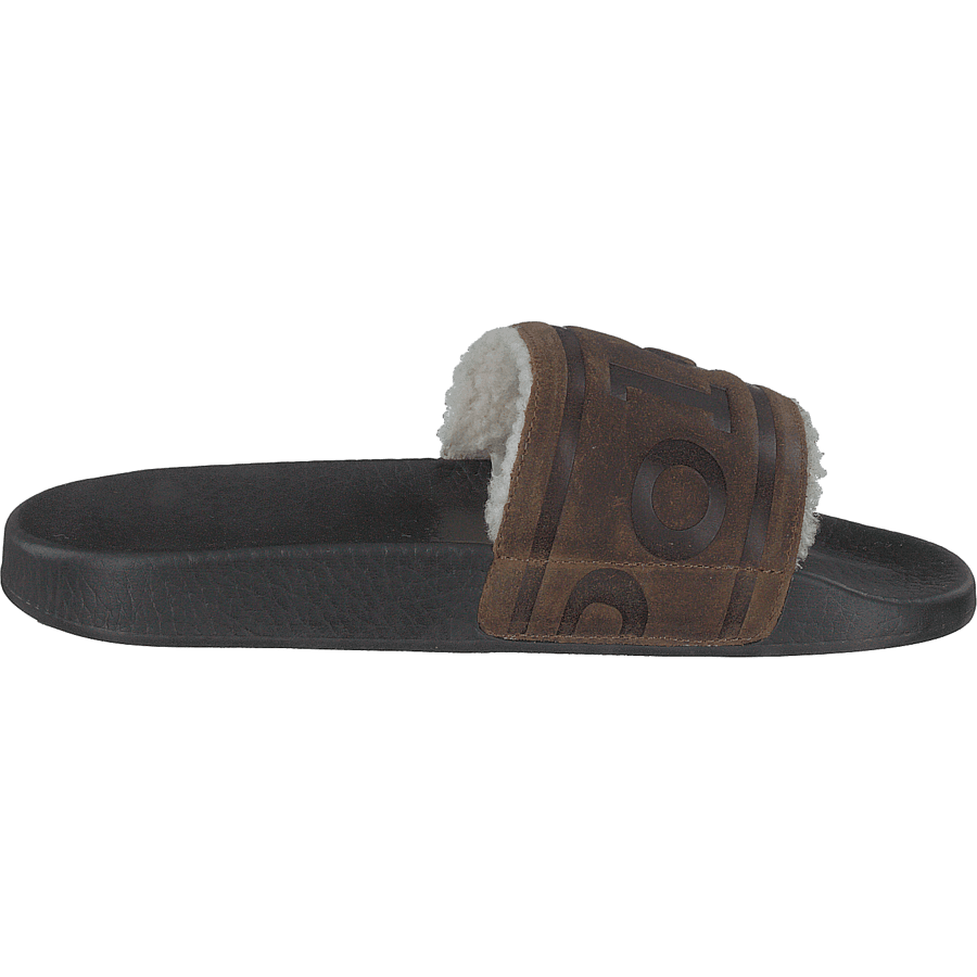 Faux-Shearling–Lined Suede Slide Snuff - Bild 2