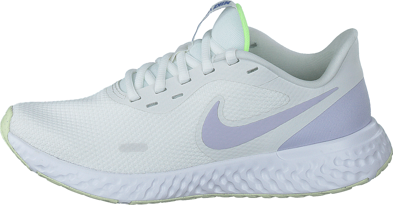 Wmns Revolution 5 Summit White/pure Violet-lime, Female, Schuhe, Sneaker, Sportschuhe, Blau, EU 39