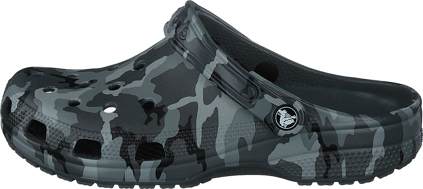 Classic Printed Camo Clog Slate Grey Multi Shoes for every occasion Footway