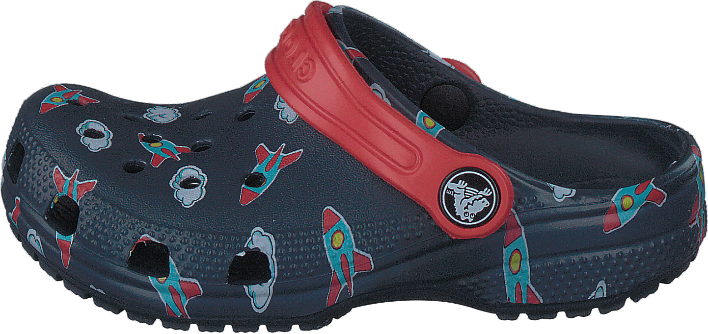Classic Printed Clog Kids Navy