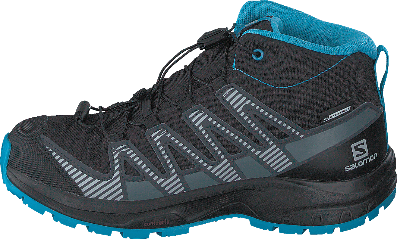 Xa Pro V8 Mid Cswp J Black/monument/hawaiian Ocean, Unisex, Schuhe, Wanderschuhe, Wanderstiefel, Schwarz, EU 31