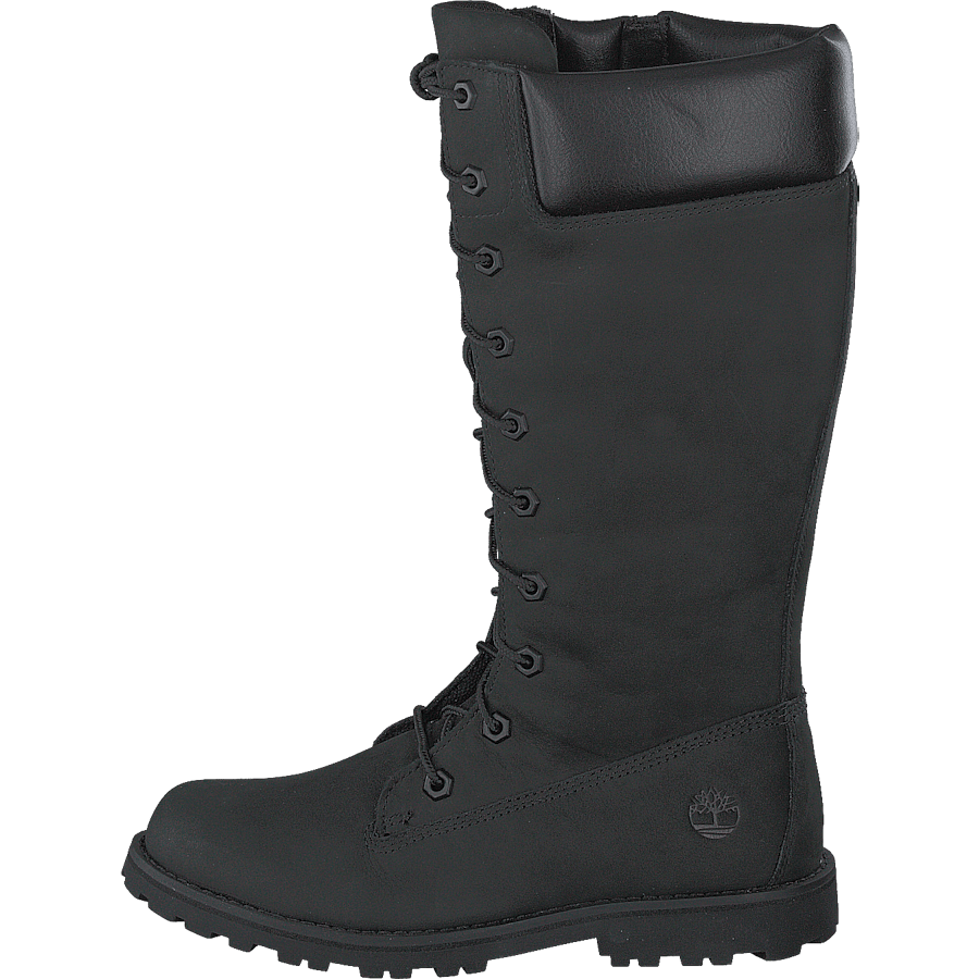 Girls Classic Tall Lace Up Wit Black