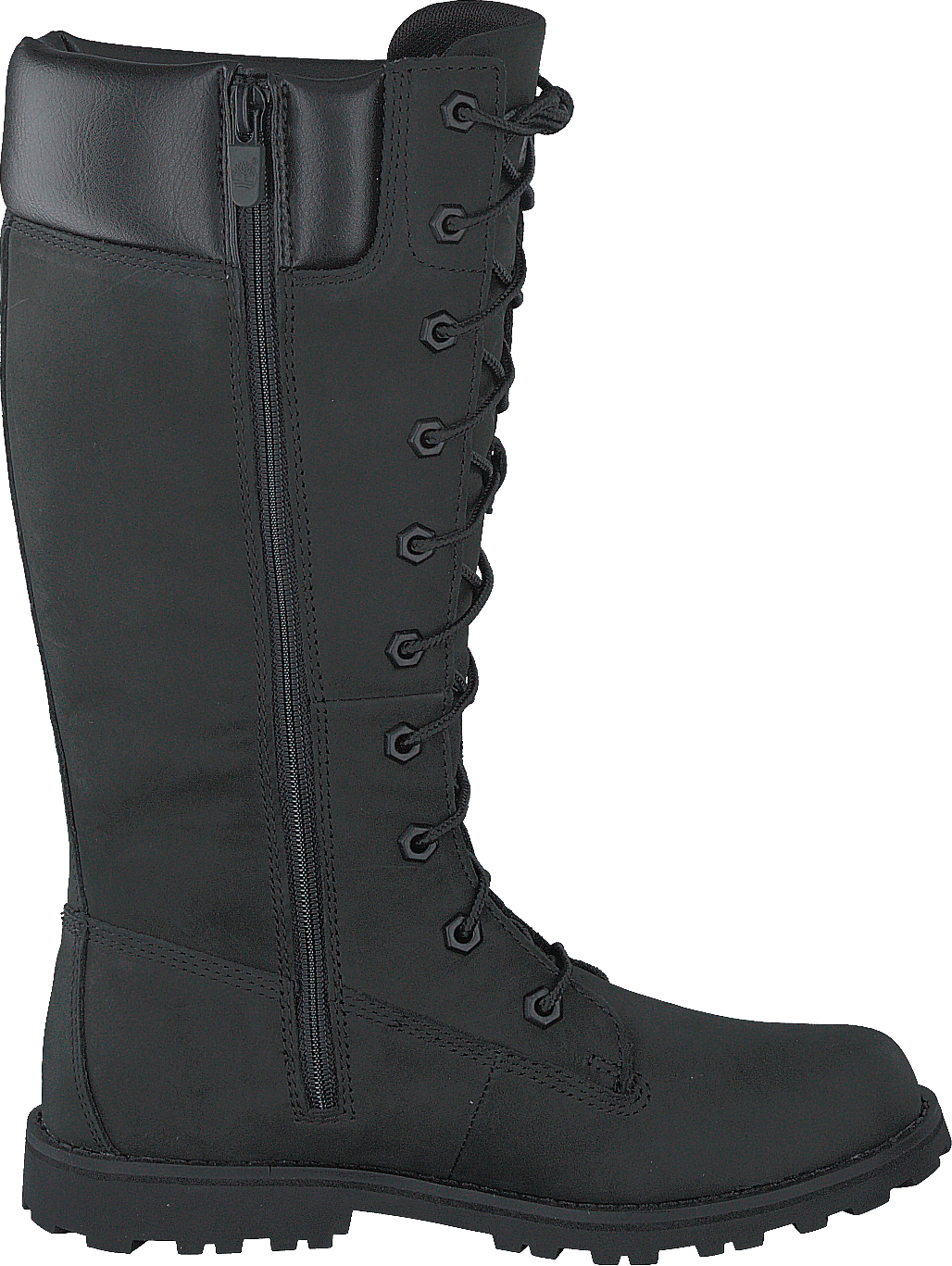 Girls Classic Tall Lace Up Wit Black