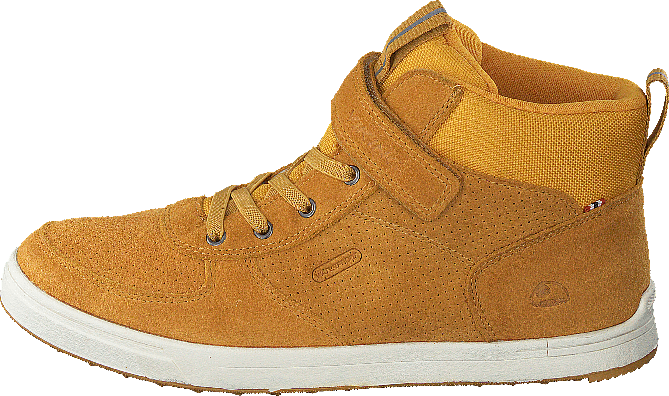 Samuel Mid WP Jr Mustard, Unisex, Shoes, Trainers, high-top sneakers, Yellow, EU 38