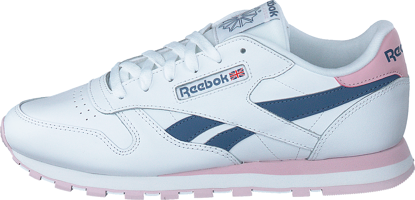 Cl Lthr Ftwwht/frober/blusla, Female, Shoes, Trainers, Sneakers, Blue/White, UK 5