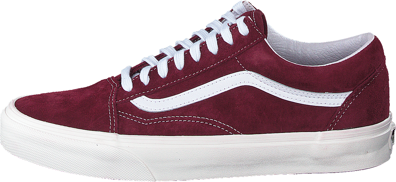 Ua Old Skool (pig Suede)pomegrntsnwwht, Unisex, Obuv, Tenisky, Tenisky, Červené, EU 37